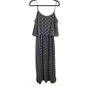 Liberty Love Maxi Dress, Black & White pattern - L